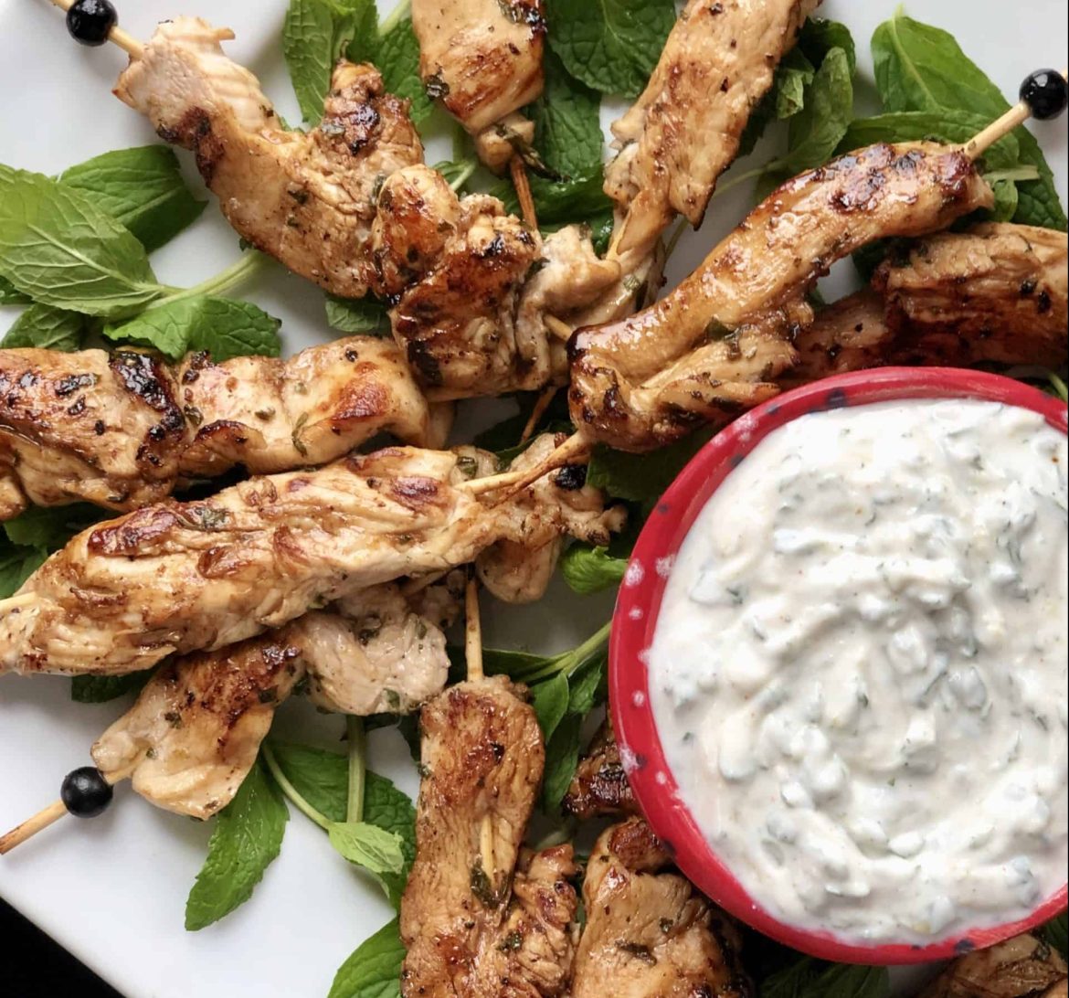 Bourbon & Mint Chicken Skewers